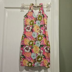Art Class Hawaiian‎ Floral Print Halter Dress Size Medium (8)